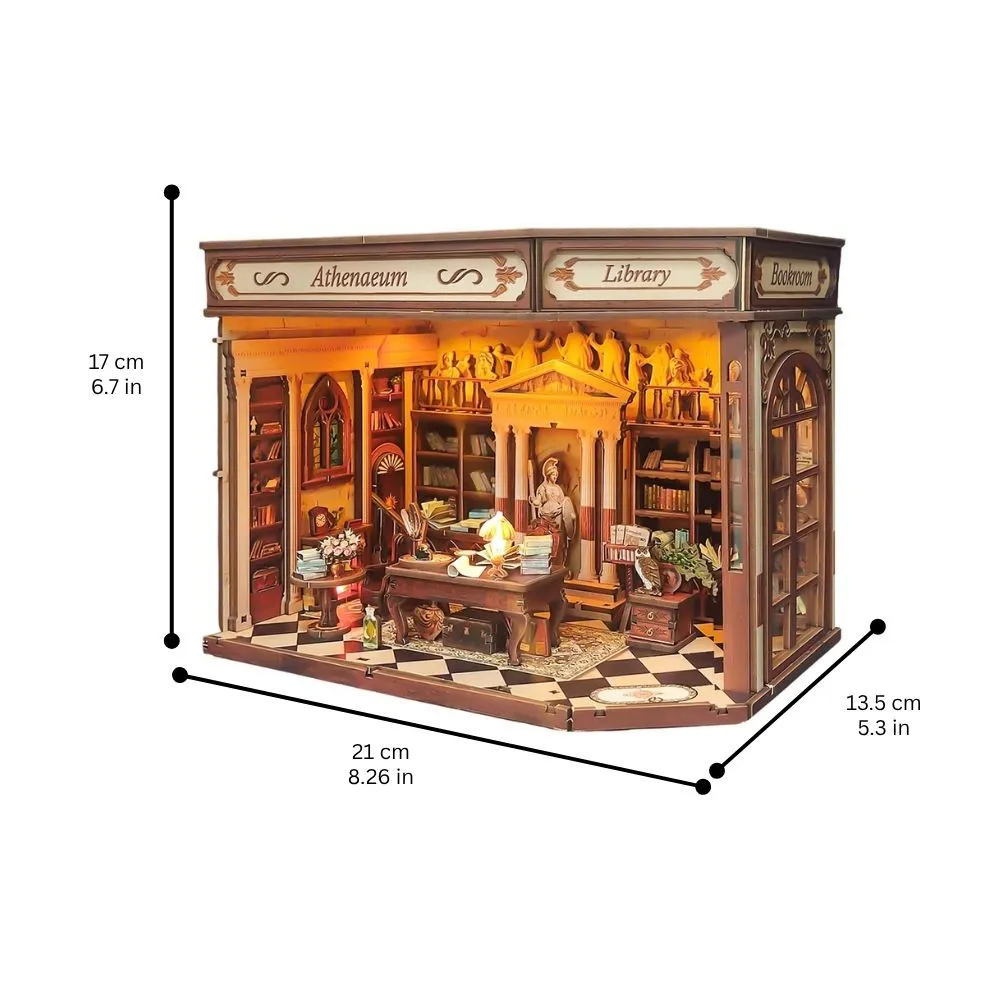 Figured'Art Miniatuurhuisjes Athena's Studeerkamer 3D puzzel met led