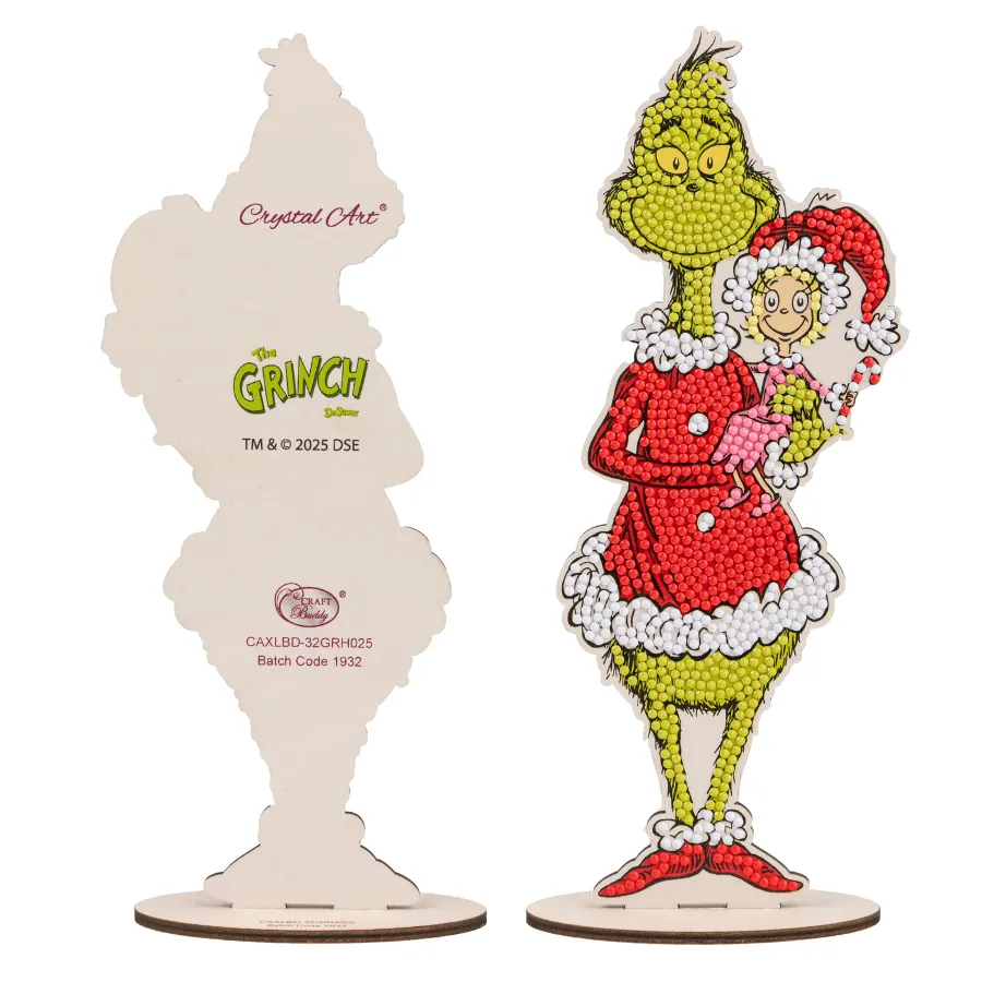 Craft Buddy Crystal Art Buddies Grinch figuur 25cm XL kerst