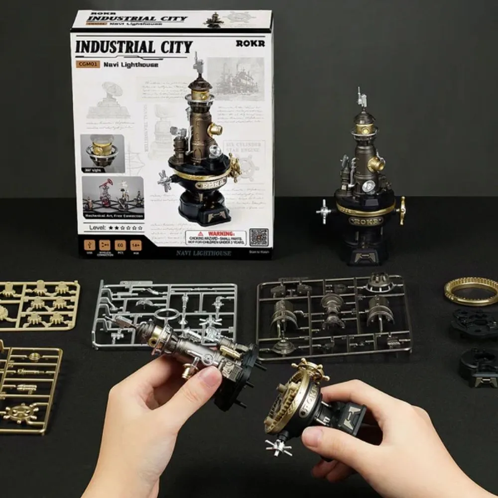 Figured'Art Navi-vuurtoren 3D puzzel 60 stukjes met LED 8x5,8x16,1cm