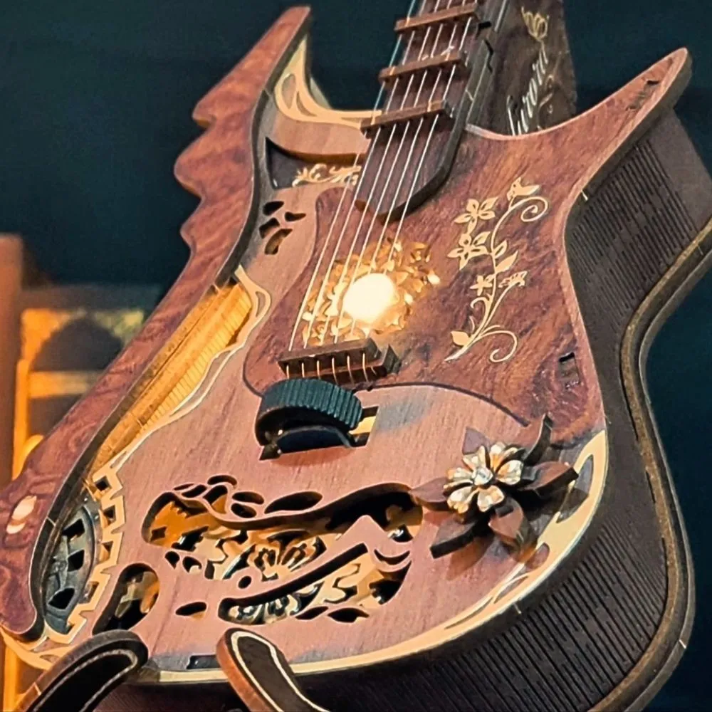 Figured'Art Melodieuze Gitaar 3D puzzel 116 stukjes hout