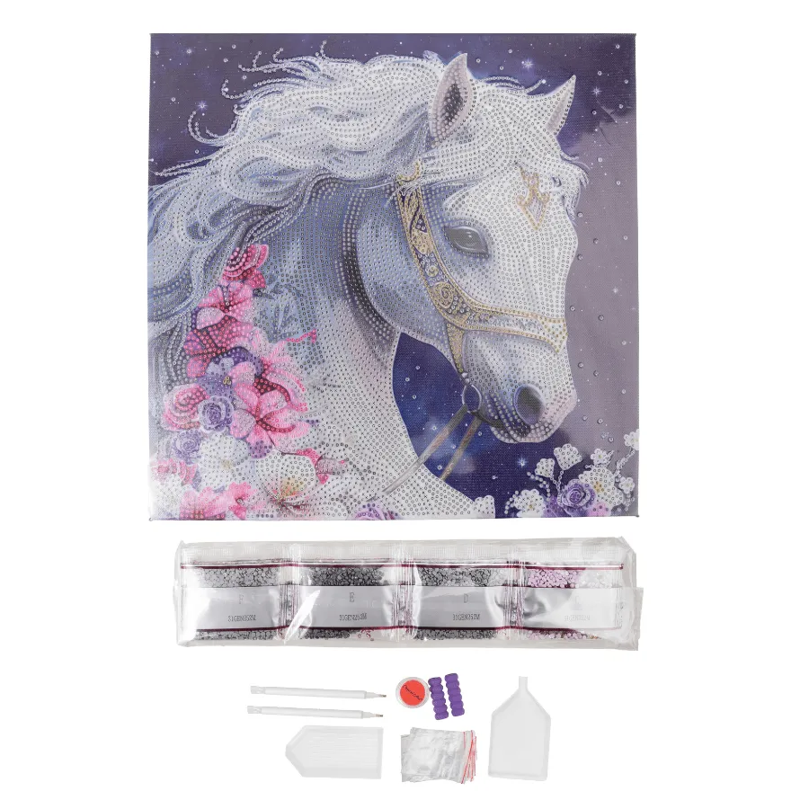 Craft Buddy Crystal Art Mystic Beauty canvas 30x30 cm partial
