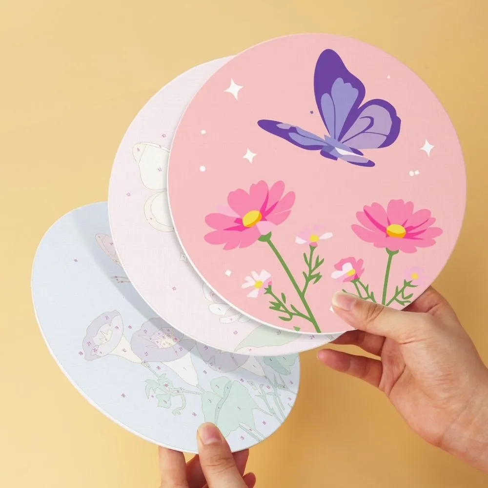 Figured'Art Mini Serie Pastelvlinders 2 schilderen op nummer 6x Ø20cm