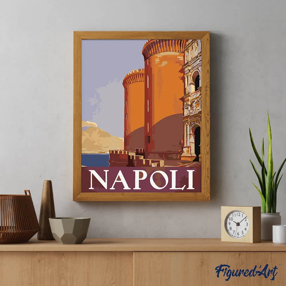 Figured'Art Napels vintage poster schilderen op nummer 40x50cm