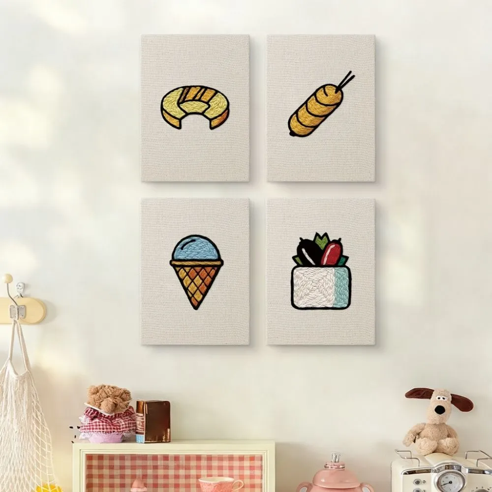Figured'Art Zoete Momenten punch needle set 4 stuks met frames
