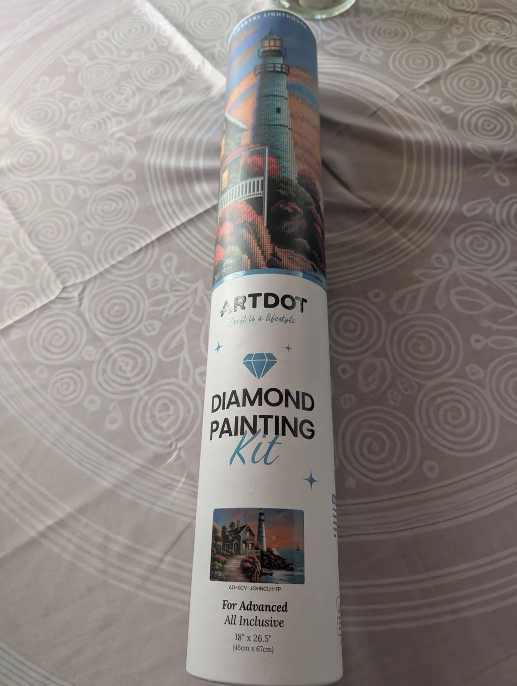 ARTDOT Idyllische Huizen Kustvuurtoren diamond painting 67x45