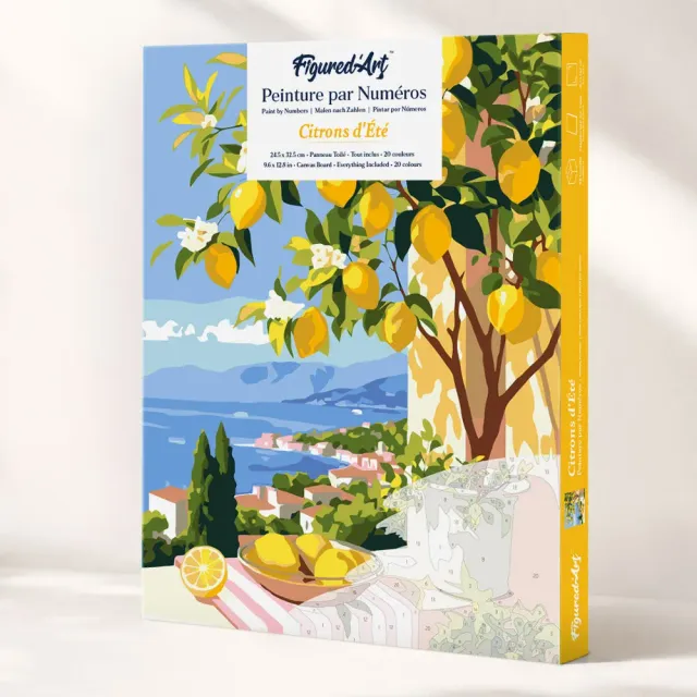 Figured'Art Zomerse Citroen schilderen op nummer cadeauset paneel zomer