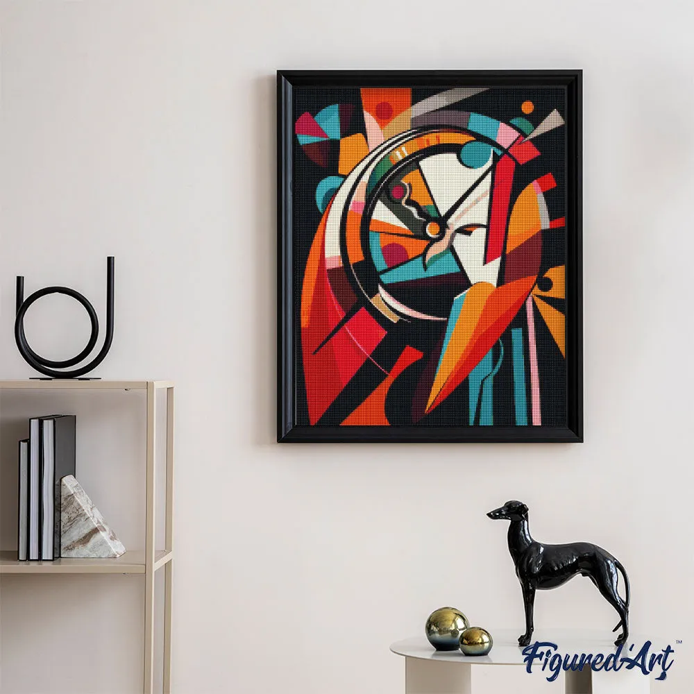 Gedurfd Abstract Tijdwiel diamond painting 40x50 cm full drill