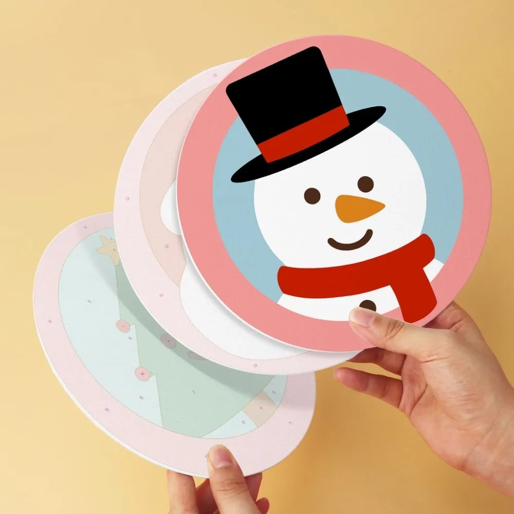 Figured'Art Mini Serie Kerst in blush schilderen op nummer 6x Ø20cm