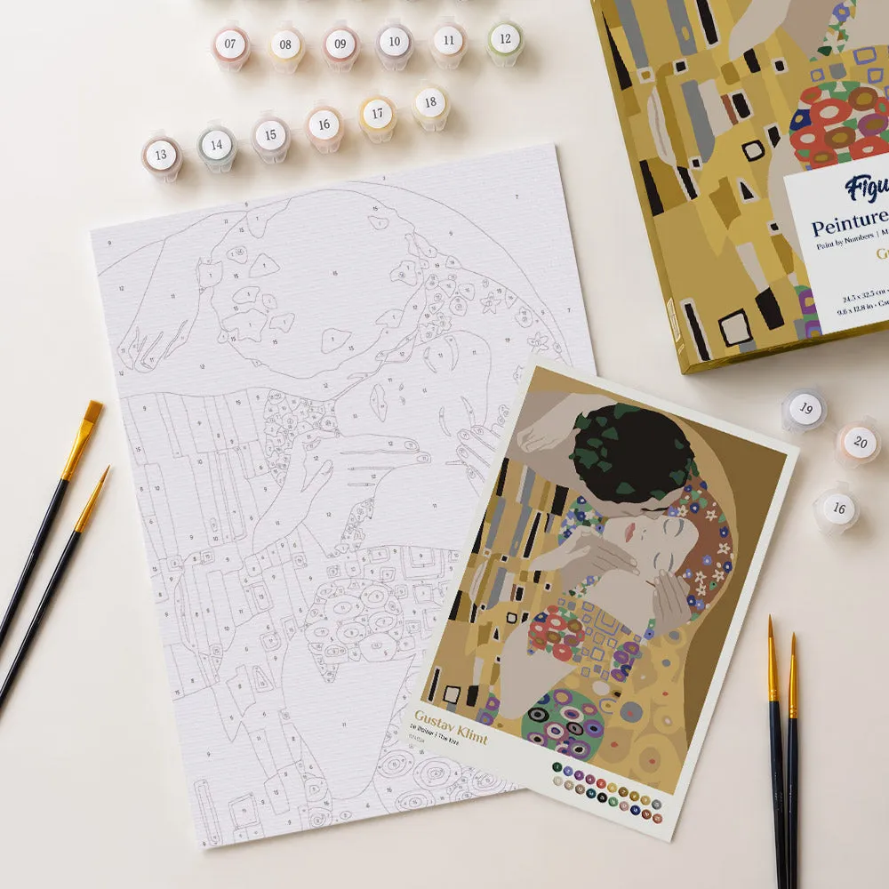 Figured'Art De kus Gustav Klimt schilderen op nummer cadeauset