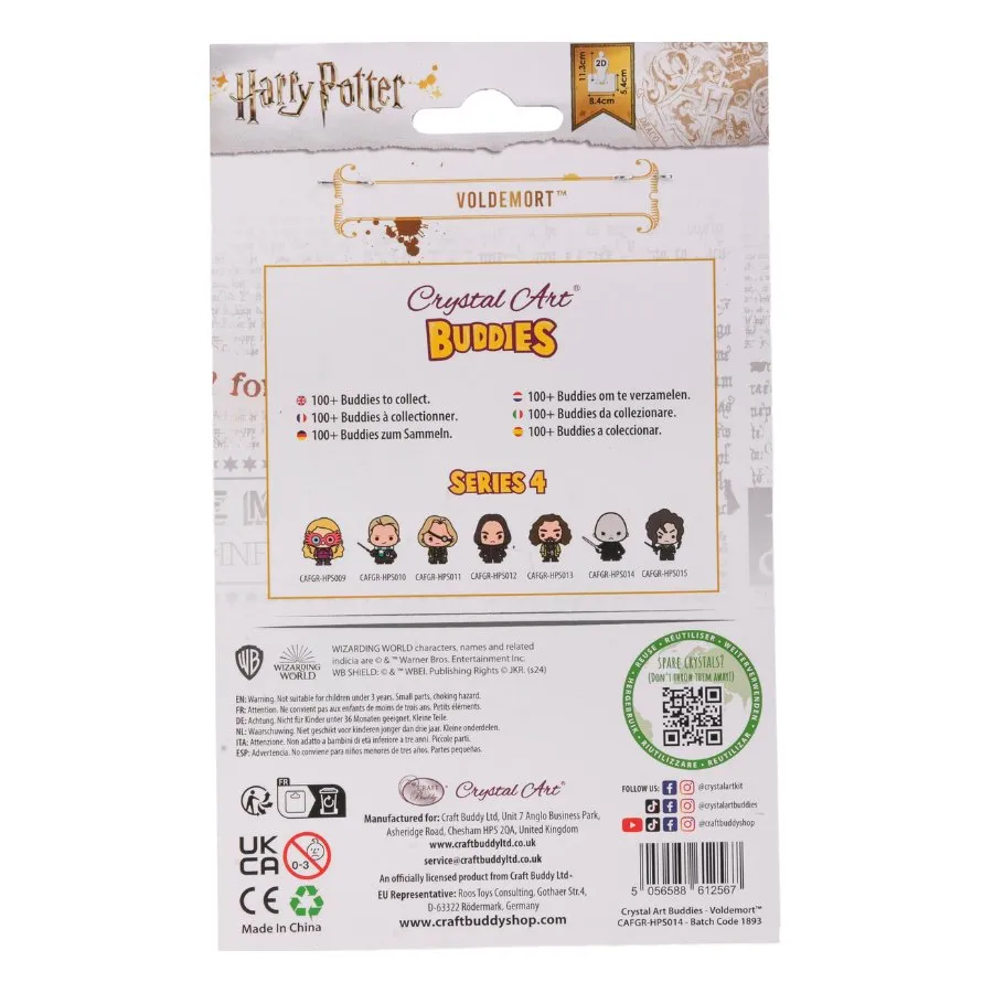 Craft Buddy Crystal Art Buddies Voldemort figuur 11 cm