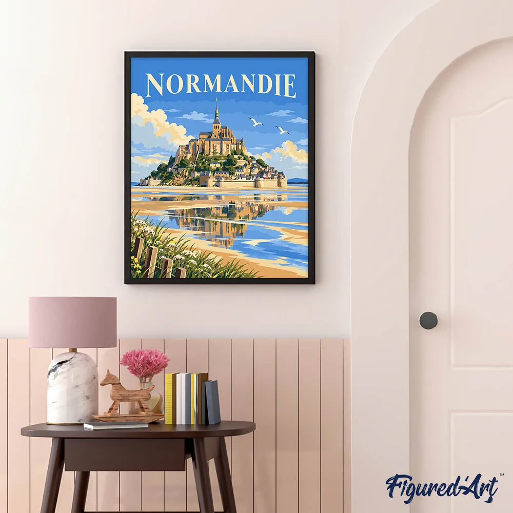 Figured'Art Reisposter Normandië Schilderen op nummer