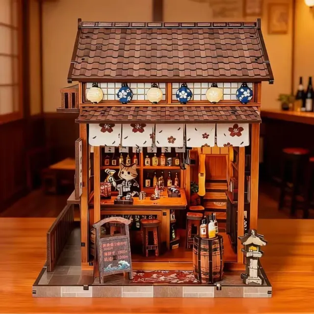 Figured'Art Sakura Sake Bar miniatuurhuisje 3D puzzel 209 stukjes