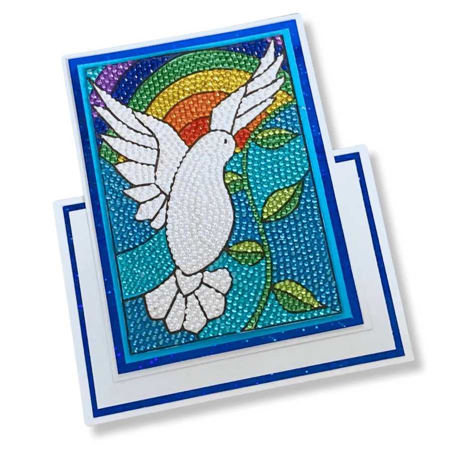 Craft Buddy Delightful Dove stempelset A6 glas-in-lood
