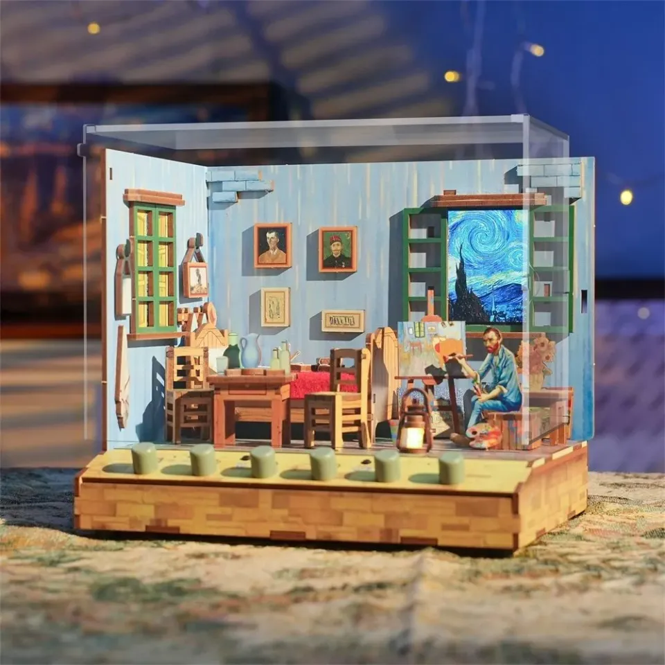Figured'Art Vincent’s Slaapkamer 3D puzzel 143 stuks met led