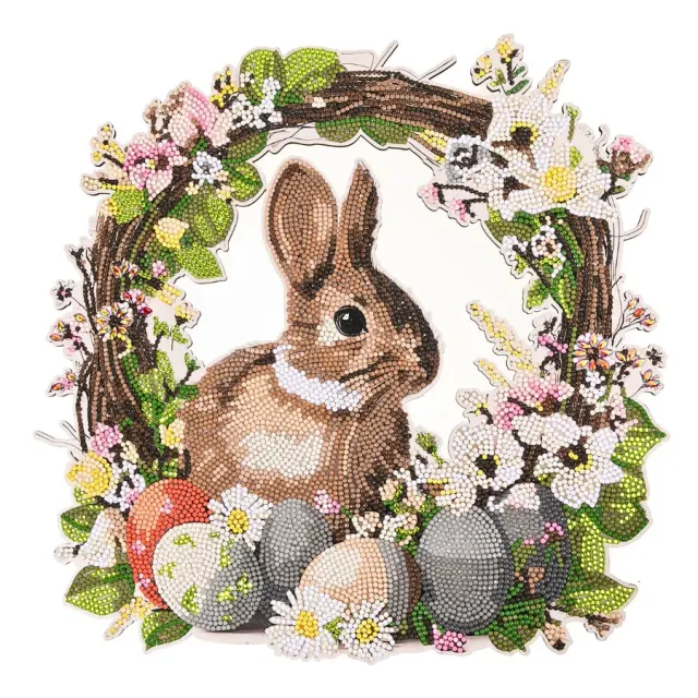 Craft Buddy Crystal Art Boho Bunny krans 35 cm konijn