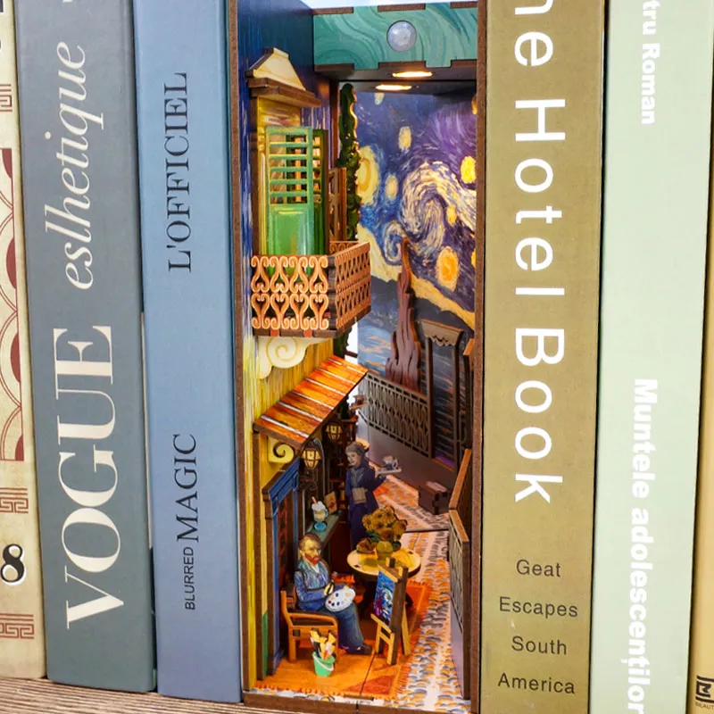 Figured'Art Vincent's Wereld book nook miniatuur 80 stukjes LED