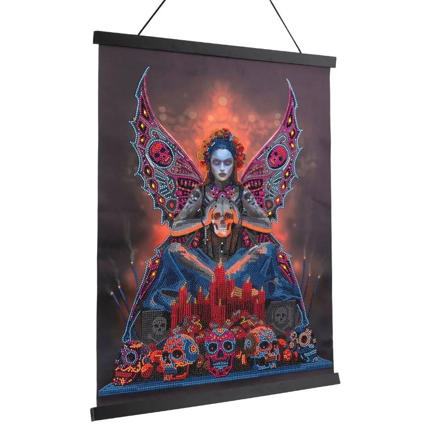 Craft Buddy Crystal Art Skull Fairy scroll 40x50cm Anne Stokes