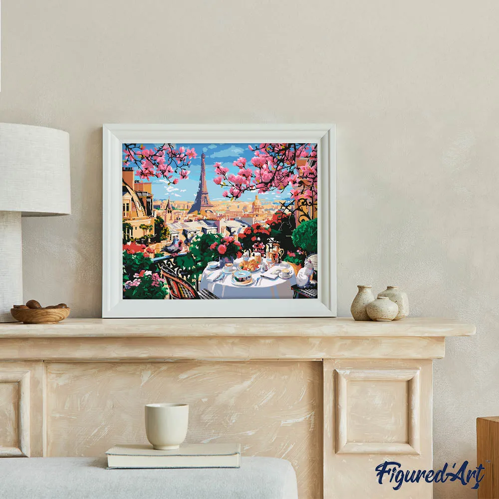 Figured'Art Schilderen op Nummer Lenteochtend in Parijs 40x50cm
