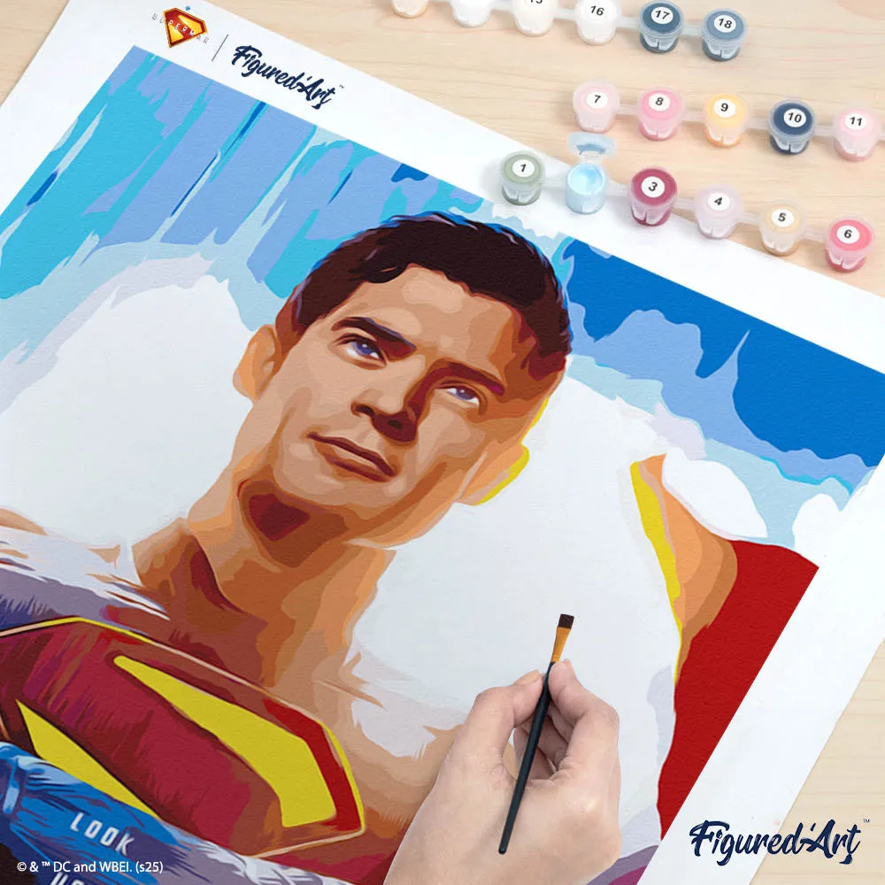 Figured'Art Superman 2025 Poster schilderen op nummer 40x50 cm