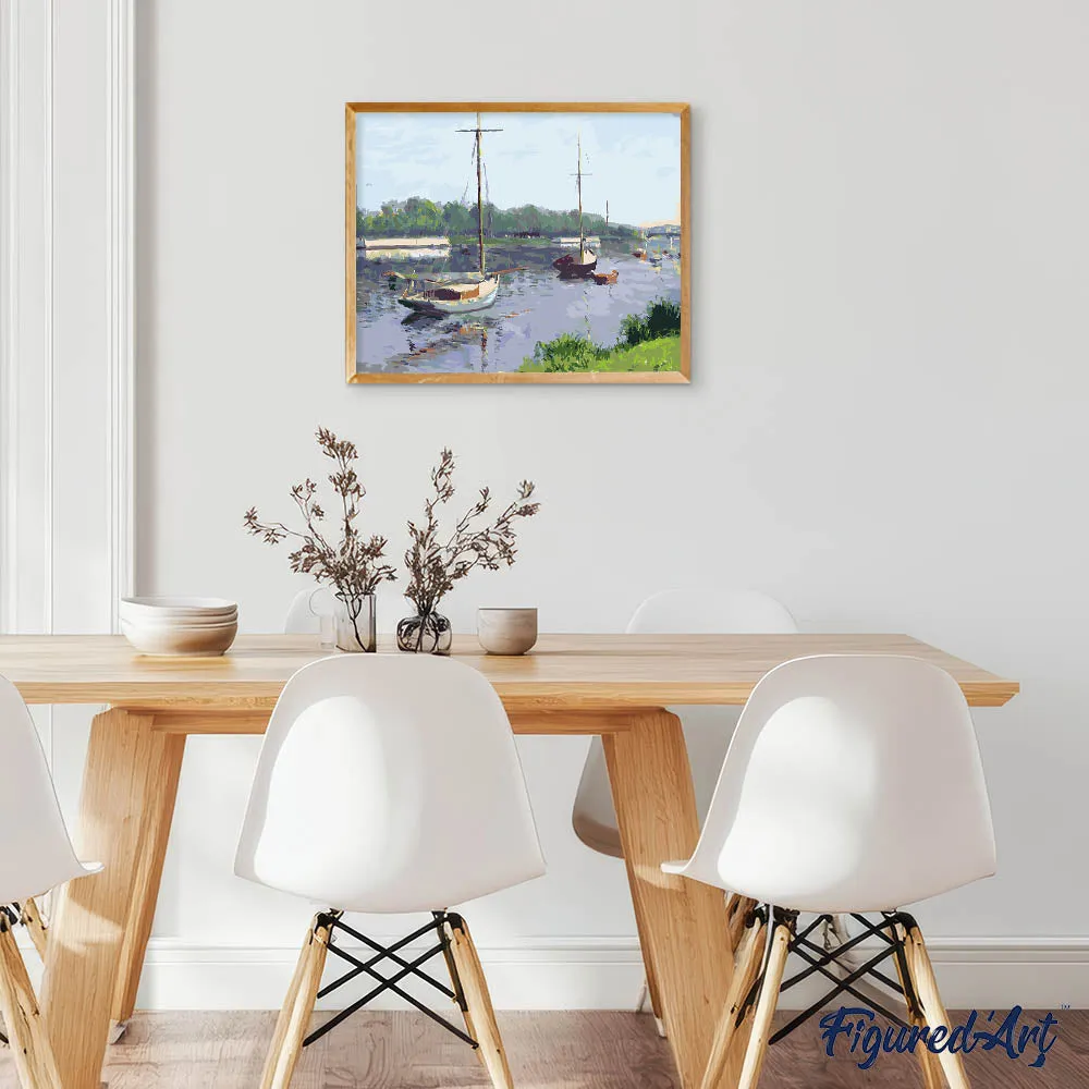 Figured'Art Het bassin van Argenteuil schilderen op nummer
