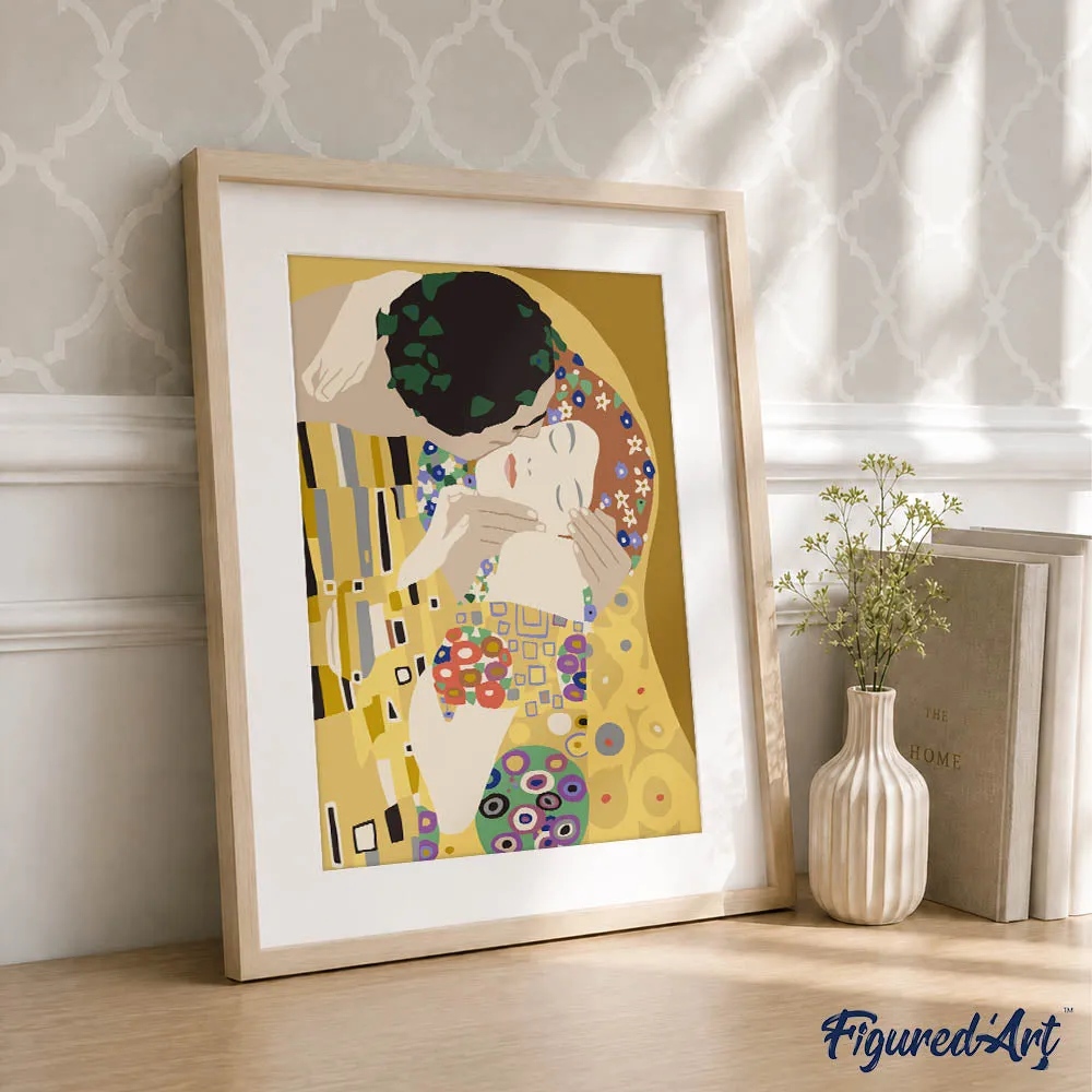 Figured'Art De kus Gustav Klimt schilderen op nummer cadeauset