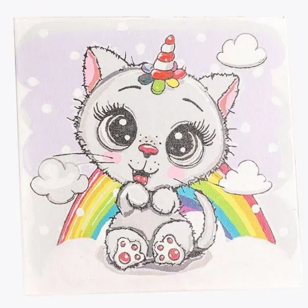 Paint by Numb3rs Kitten Rainbow schilderen op nummer 30x30cm