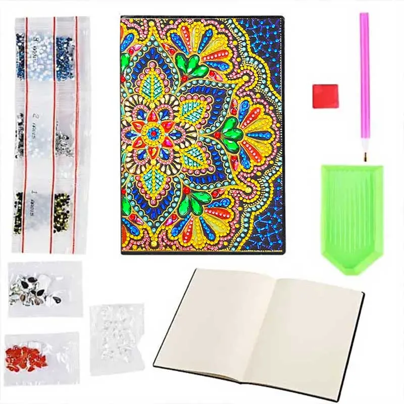 Figured'Art Bloem notitieboek diamond painting A5 50 pagina's rond