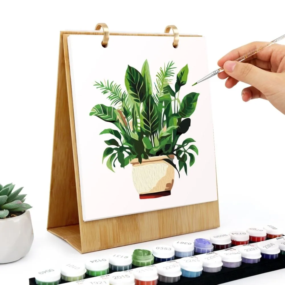 Figured'Art Kamerplanten in Pot kalender schilderen op nummer 2027