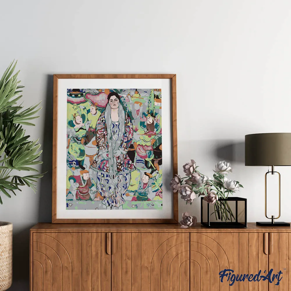 Figured'Art Klimt Friederike Maria Beer schilderen op nummer 40x50cm
