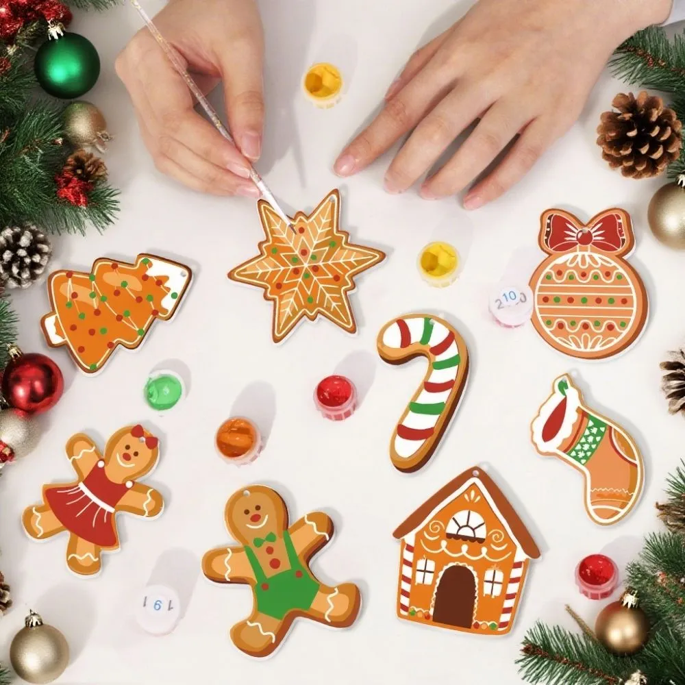 Figured'Art Suikerstok Kerstkoekjes Schilderen op Nummers Kerst