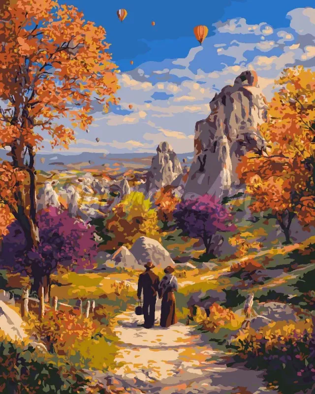 Figured'Art Romantische herfst Cappadocië nummer 40x50 herfst