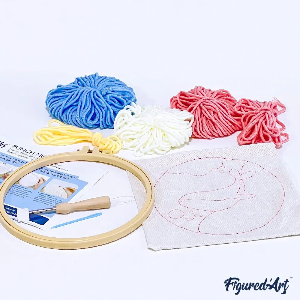Figured'Art Circusbeer punch needle pakket 20x20cm