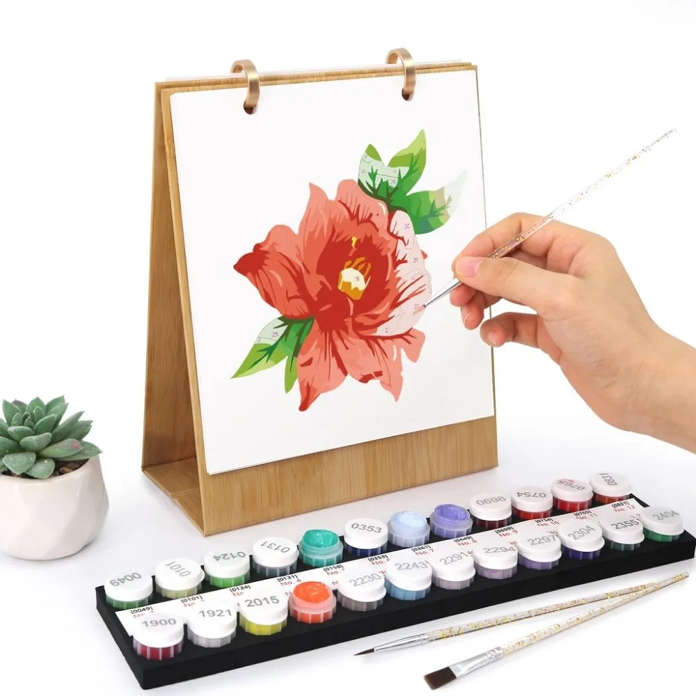 Figured'Art Seizoensbloemen kalender 2027 schilderen op nummer