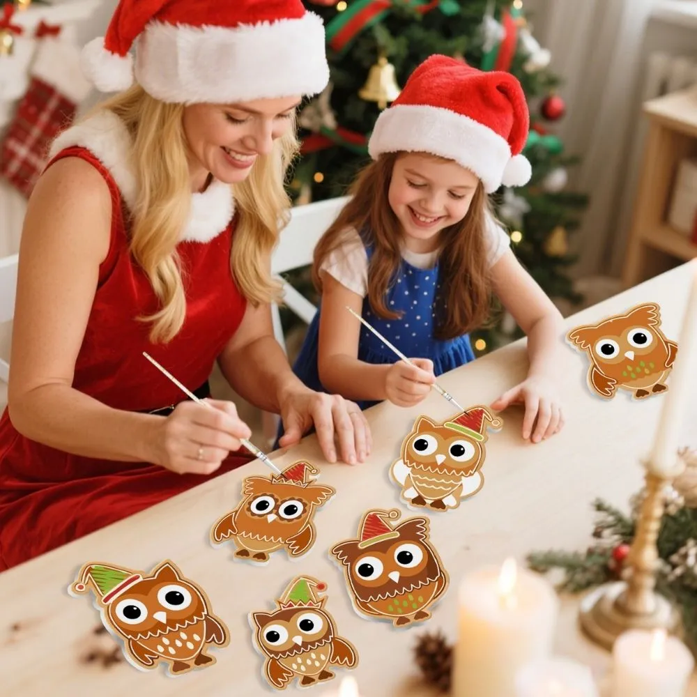 Figured'Art Kerstbos Vrienden kerstornamenten schilderen op nummer 8 stuks
