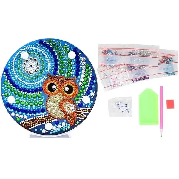 Figured'Art Uil led lamp diamond painting 15cm rond