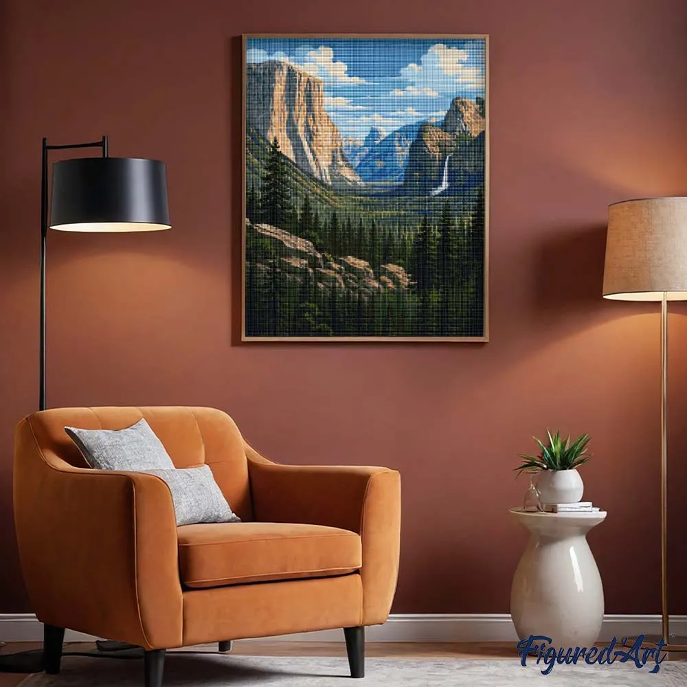 Figured'Art Yosemite National Park diamond painting 40x50 cm vierkant