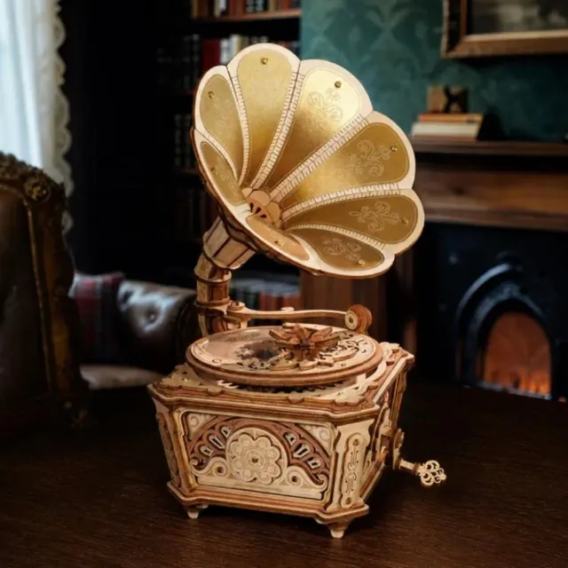 Figured'Art Diva-grammofoon 3D puzzel 200 stukjes muziekdoos