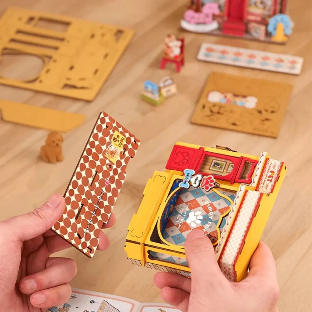 Figured'Art Pawfect dierenwinkel miniatuurhuisje 3D puzzel 76 delen