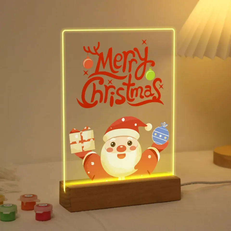 Figured'Art Kerstman 10 schilderen op nummer 15x20cm met LED