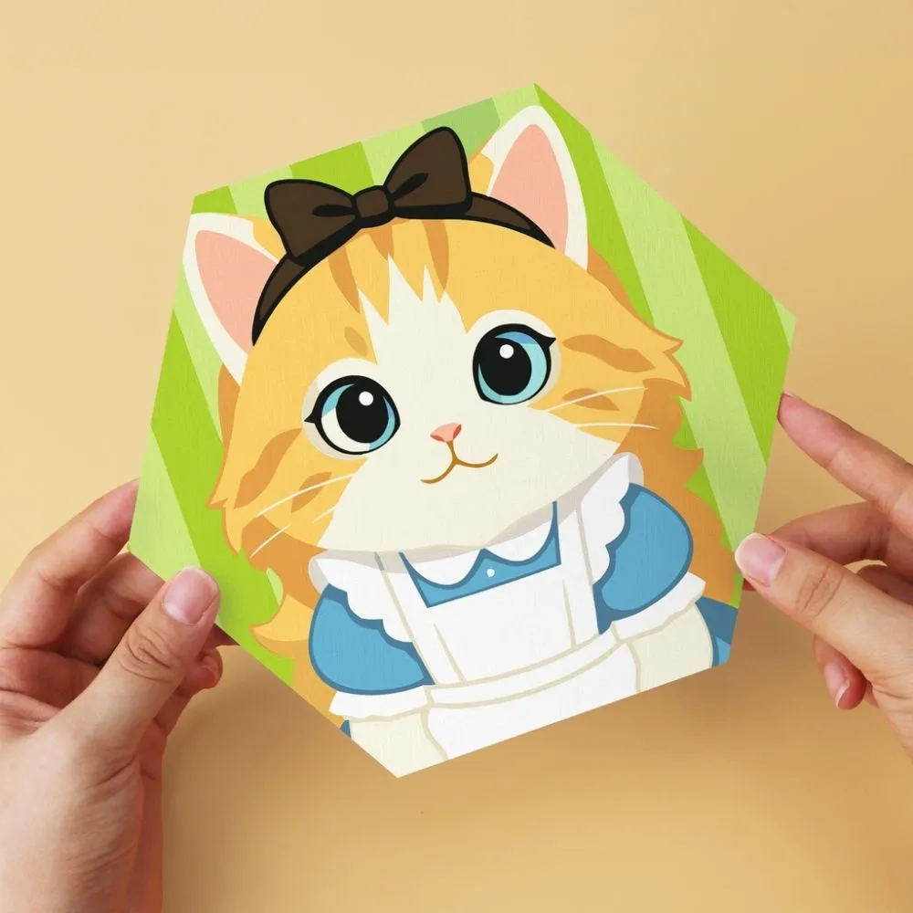Figured'Art Mini Serie Kattenvrienden schilderen op nummer 6 stuks