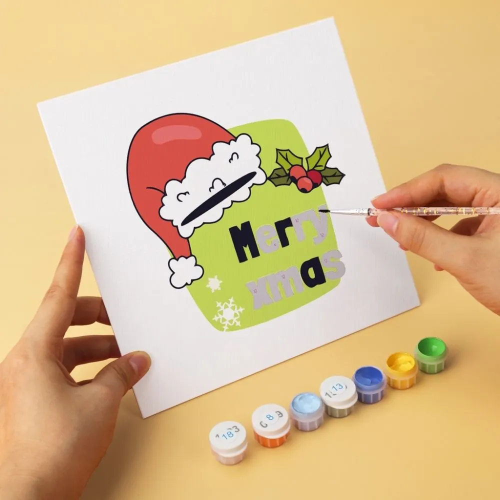 Figured'Art Mini Serie Feestelijke mini-prints schilderen op nummer 6x 20x20cm kerst