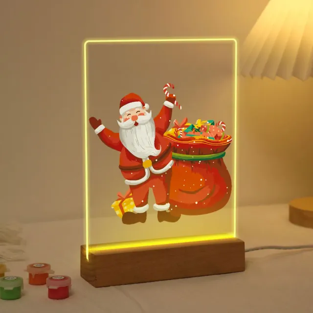 Figured'Art Kerstman 08 schilderen op nummer 15x20cm LED