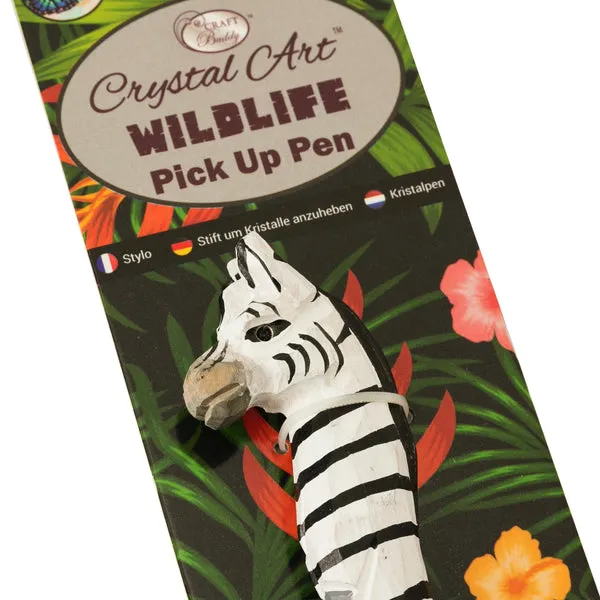 Craft Buddy Crystal Art Zebra oppakpen hout 18 cm