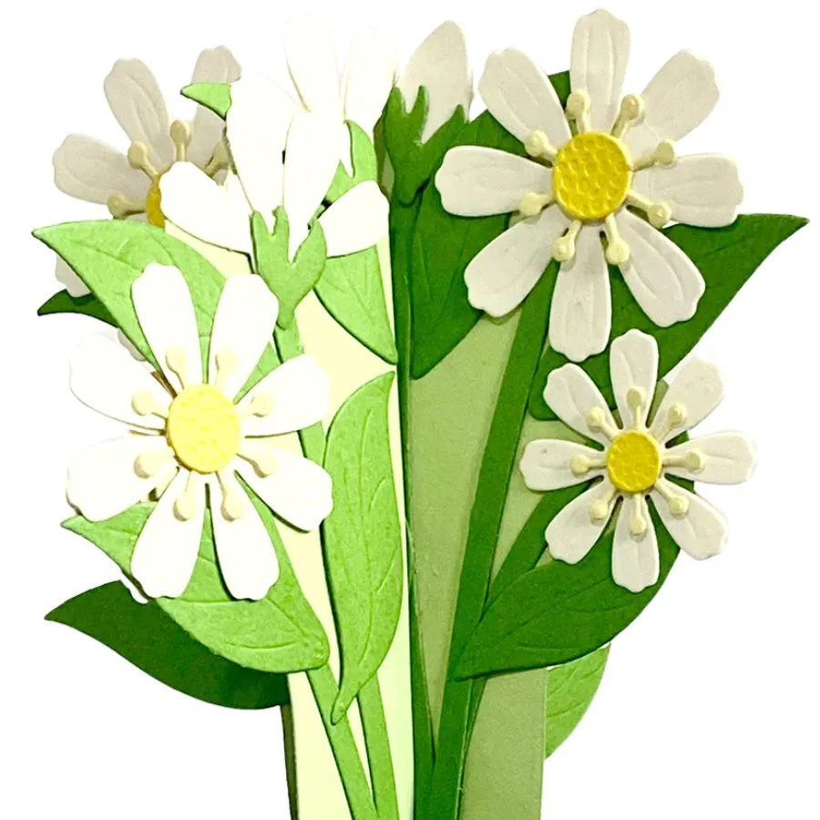 Craft Buddy Beautiful Bouquet Daisies 3D giftcard snijmallen 22 stuks
