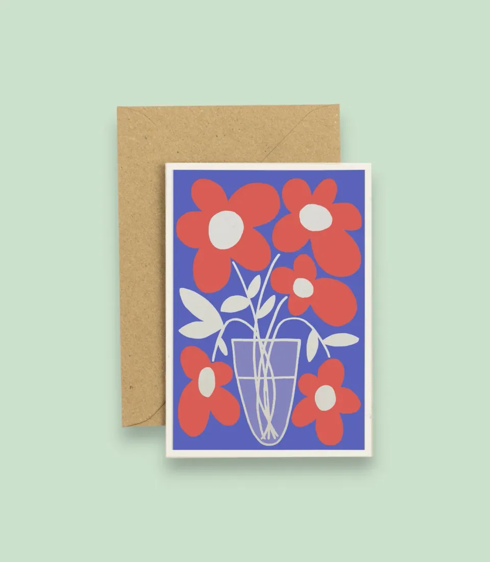 Studio Wald Primrose wenskaart A6 blanco met envelop