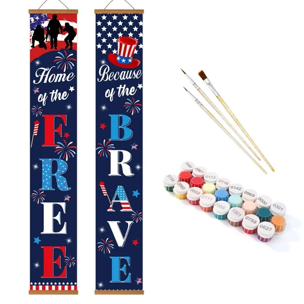 Figured'Art DIY Deur Banners Amerikaanse Guirlande 20x120 2 stuks