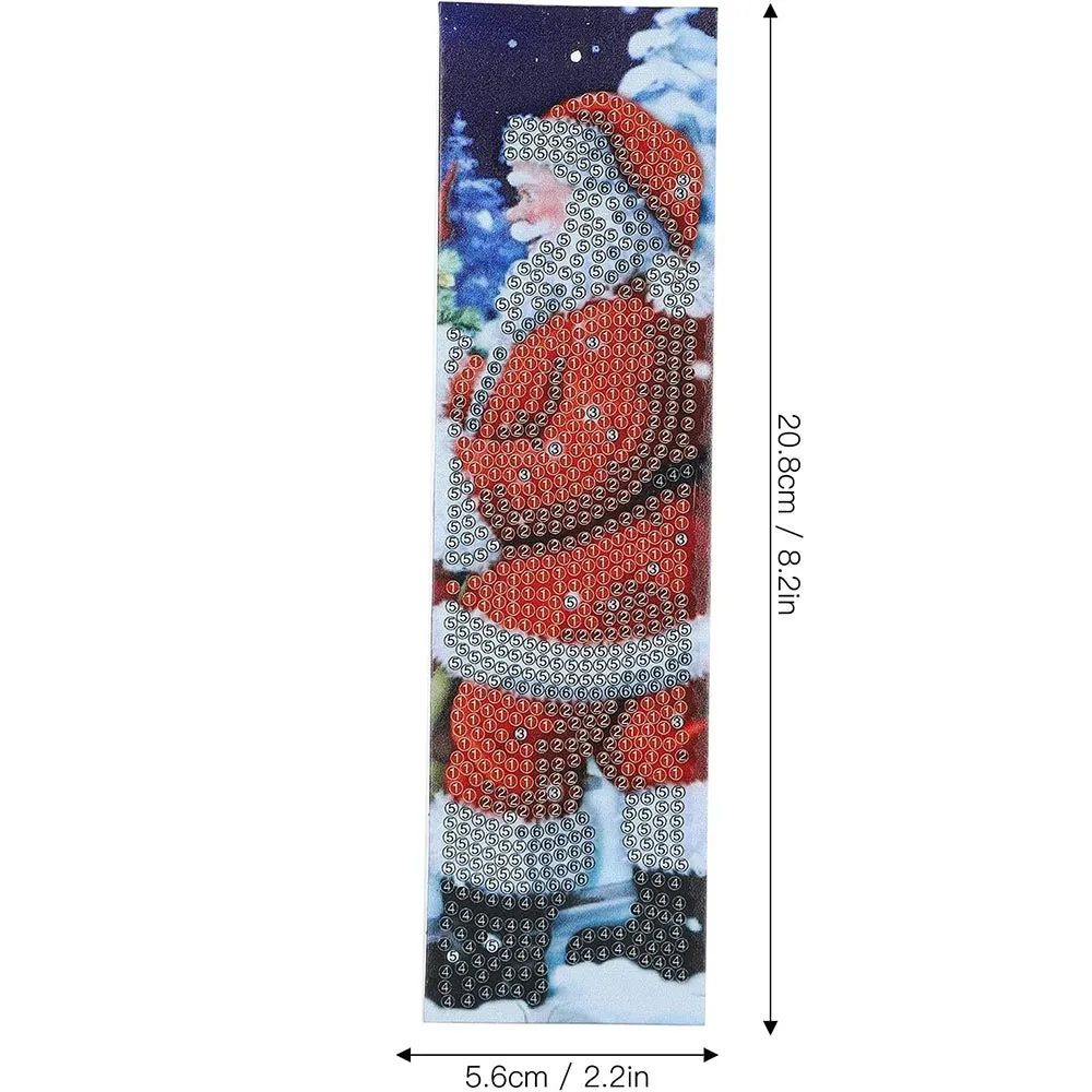 Figured'Art Kerstman diamond painting bladwijzers 21x6 cm