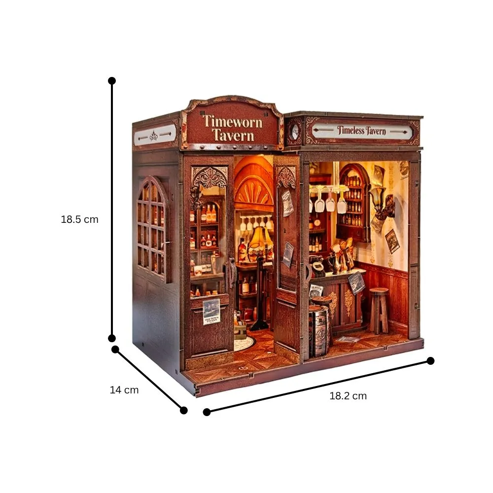 Figured'Art Miniatuurhuisjes Oud Herbergje 3D puzzel 239 stuks met led