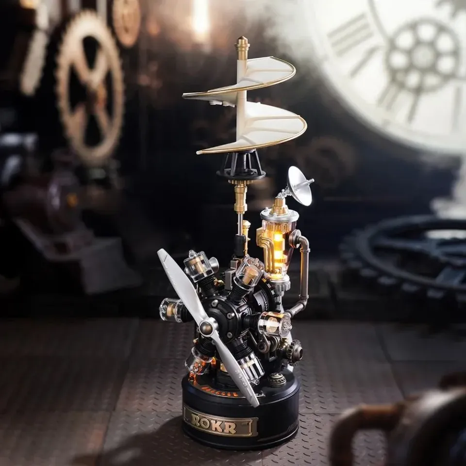 Figured'Art Da Vinci-helikopter 3D puzzel 154 stukjes hout