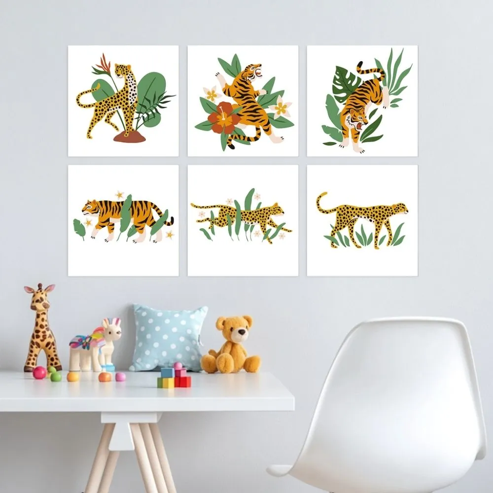 Figured'Art Jungletijger mini schilderen op nummer 6x 20x20